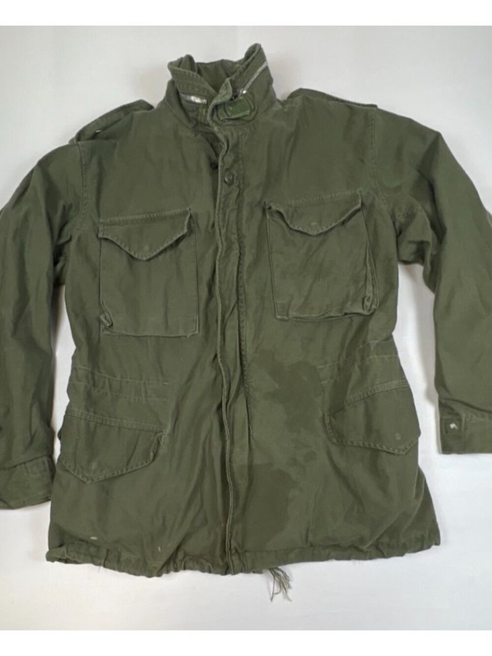 Vintage US Army M-65 Field Jacket S-Regular OG-107 Cold Weather Coat 1967